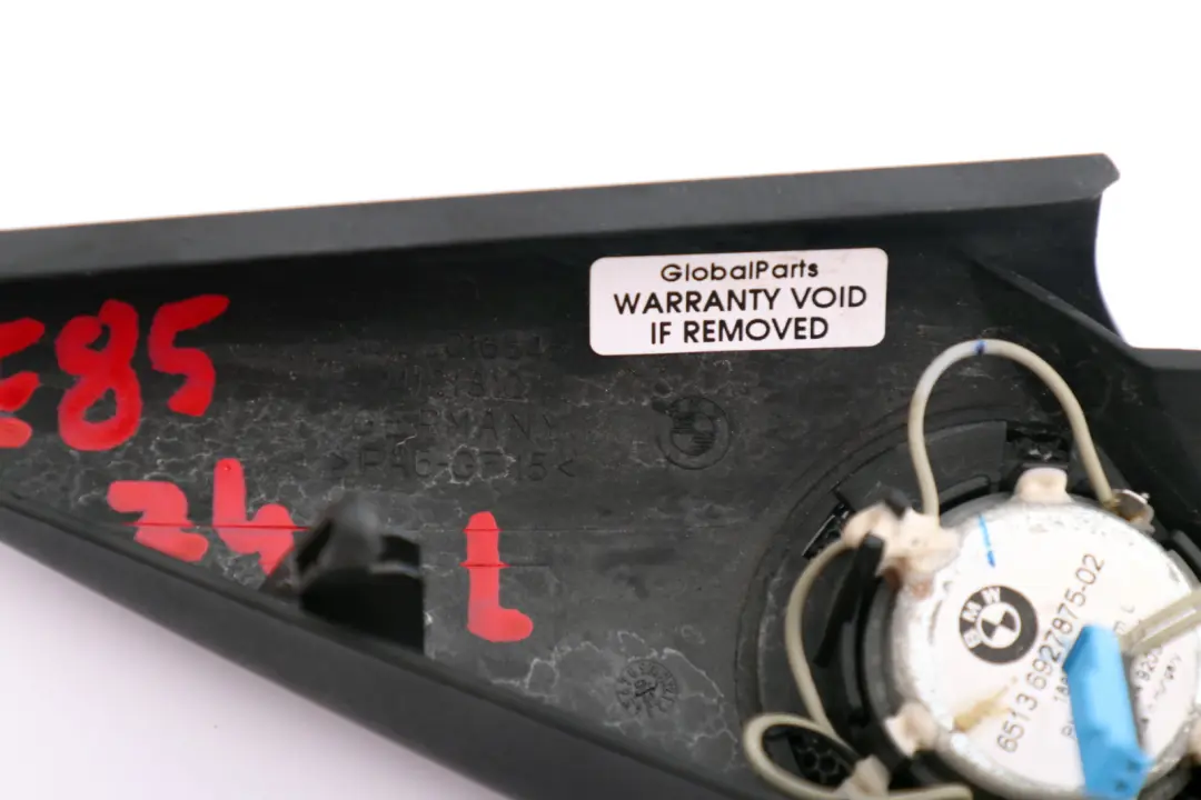 Altoparlante porta Tweeter sinistro per BMW Z4 Serie E85 E86 con numero di parte 9143237 BMW Z4 Serie E85 E86 Altoparlante porta Tweeter sinistro - SKU 6927875 - Numero di parte 9143237