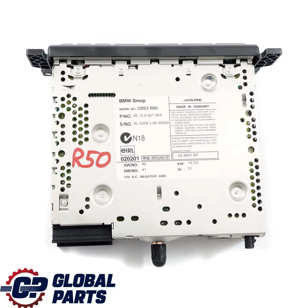 Mini Cooper One R50 R52 R53 Radiodtwarzacz Boost CD Player Alpine - SKU 6927904 - Numer Części 6927904
