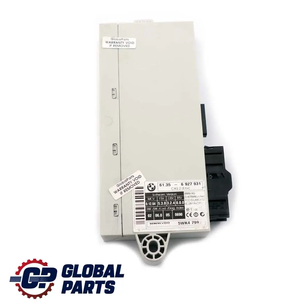 Control Unit Module CAS 2 CAS2 to BMW 5 6 Series E60 E61 E63 E64 with Part number 6927931 BMW 5 6 Series E60 E61 E63 E64 Control Unit Module CAS 2 CAS2 - SKU 6927931 - Part number 6927931