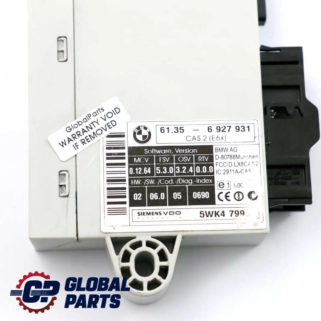 BMW 5 6 Series E60 E61 E63 E64 Control Unit Module CAS 2 CAS2 - SKU 6927931 - Part number 6927931