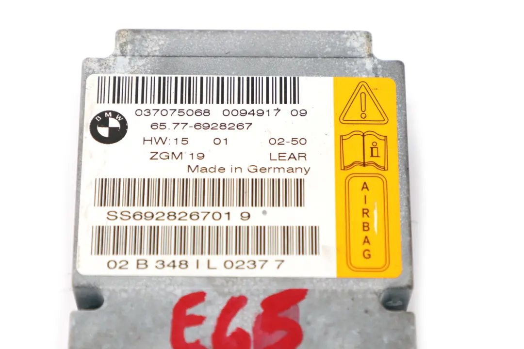 Gateway Sensor Luftmodul Steuergerät für BMW E65 E66 E67 mit Teilenummer 6928267 BMW E65 E66 E67 Gateway Sensor Luftmodul Steuergerät - SKU 6928267 - Teilenummer 6928267