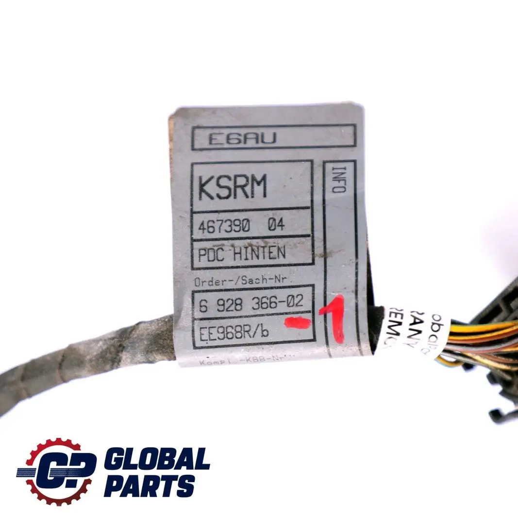 BMW 5 Series E60 E61 Rear Bumper PDC Wiring Loom Cables Set - SKU 6928366-1 - Part number 6928366