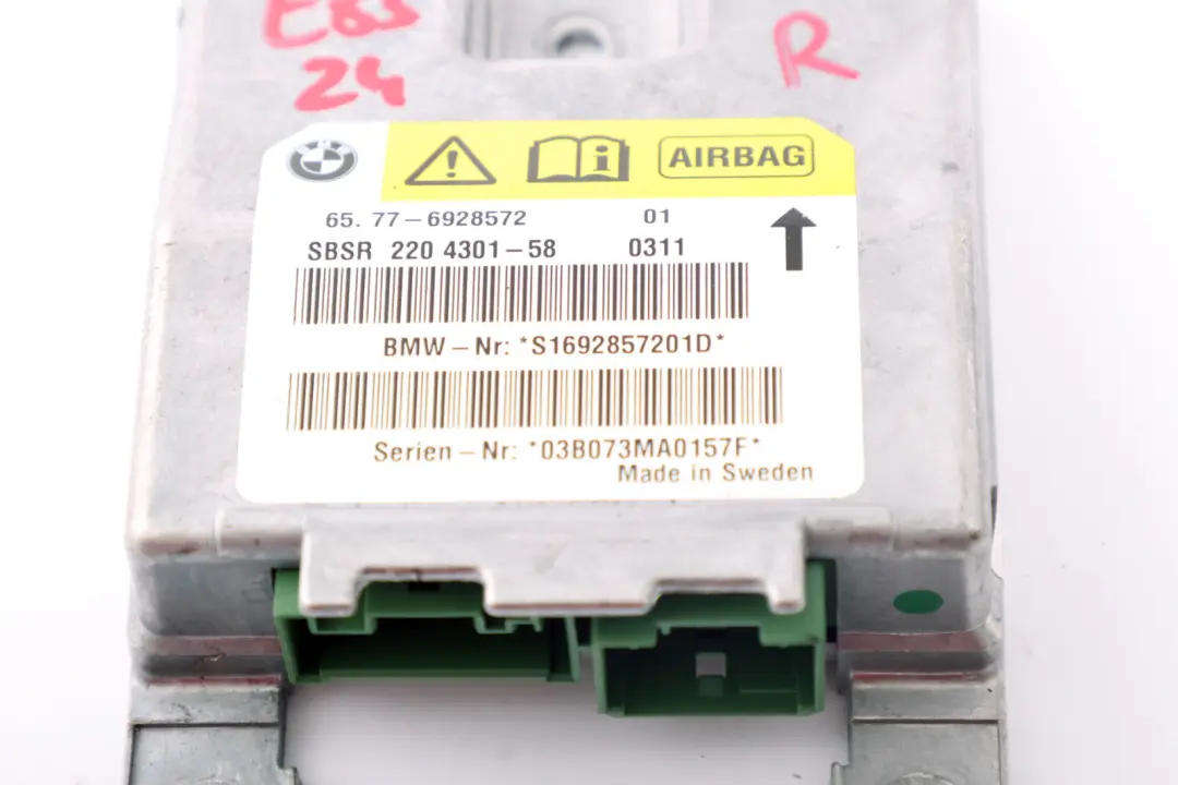 BMW Z4 E85 Sensor Moduł Poduszki Airbag - SKU 6928572 - Numer Części 6928572