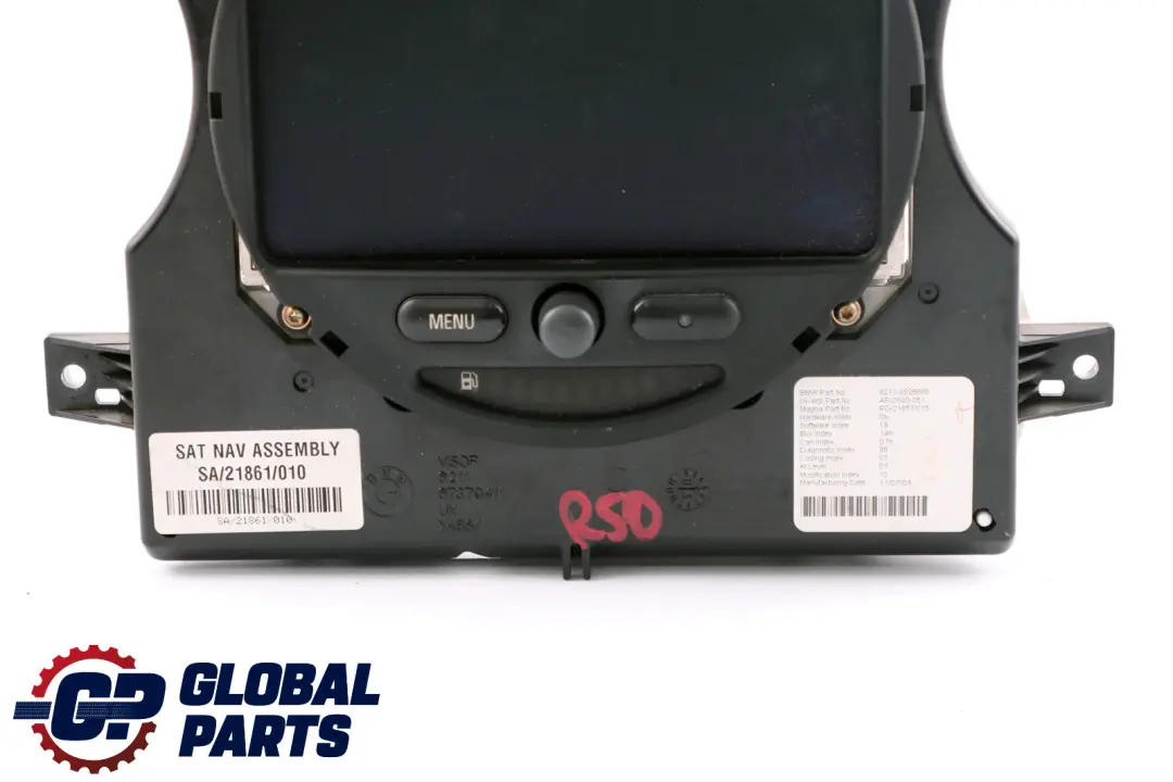 Sat Nav GPS Satellite Navigation Dashboard Display Head to Mini R50 R52 with Part number 6972084 Mini R50 R52 Sat Nav GPS Satellite Navigation Dashboard Display Head - SKU 6928888 - Part number 6972084