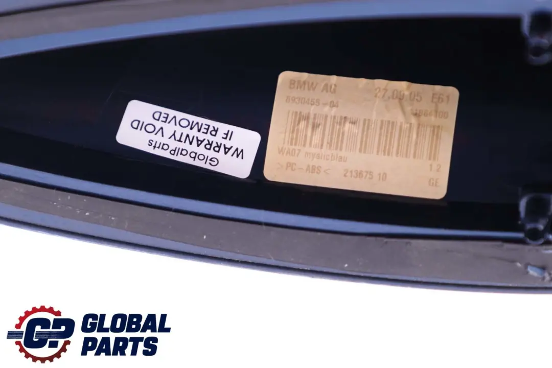 Empty Housing Cover Roof Antenna Shark Mysticblau Mystic Blue to BMW 5 Series E61 with Part number 6929373 BMW 5 Series E61 Empty Housing Cover Roof Antenna Shark Mysticblau Mystic Blue - SKU 6929373-MYS - Part number 6929373