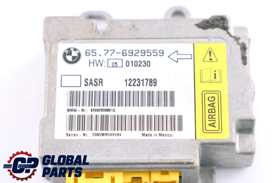 Moduł Sensor Airbag do BMW E65 E66 E67 o numerze 6929559 BMW E65 E66 E67 Moduł Sensor Airbag - SKU 6929559 - Numer Części 6929559