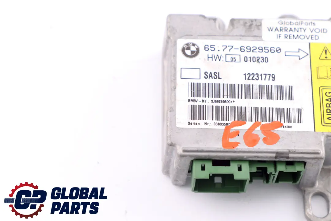 A-pillar Sensor Left N/S to BMW 7 Series E65 E66 E67 with Part number 6929560 BMW 7 Series E65 E66 E67 A-pillar Sensor Left N/S - SKU 6929560 - Part number 6929560
