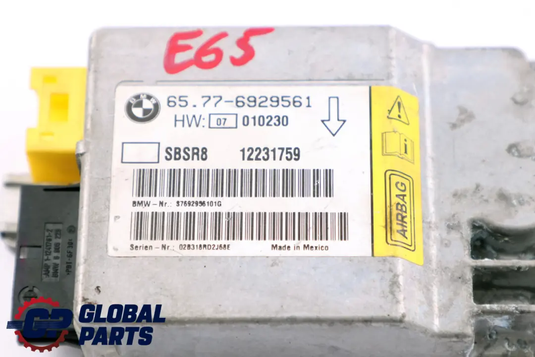 Czujnik Moduł Sterownik Poduszek Powietrznych Prawy do BMW E65 E66 o numerze 6929561 BMW E65 E66 Czujnik Moduł Sterownik Poduszek Powietrznych Prawy - SKU 6929561 - Numer Części 6929561