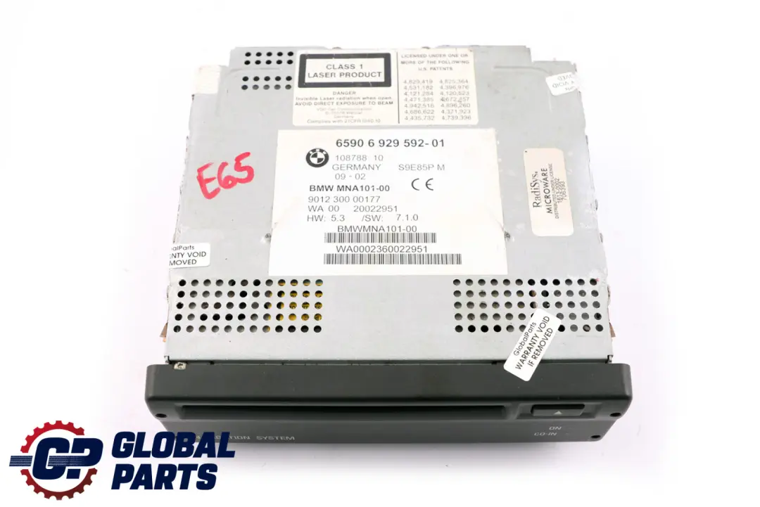 BMW 7 Series E65 E66 Navigation Sat Nav System CD Computer Player - SKU 6929592 - Part number 6922642