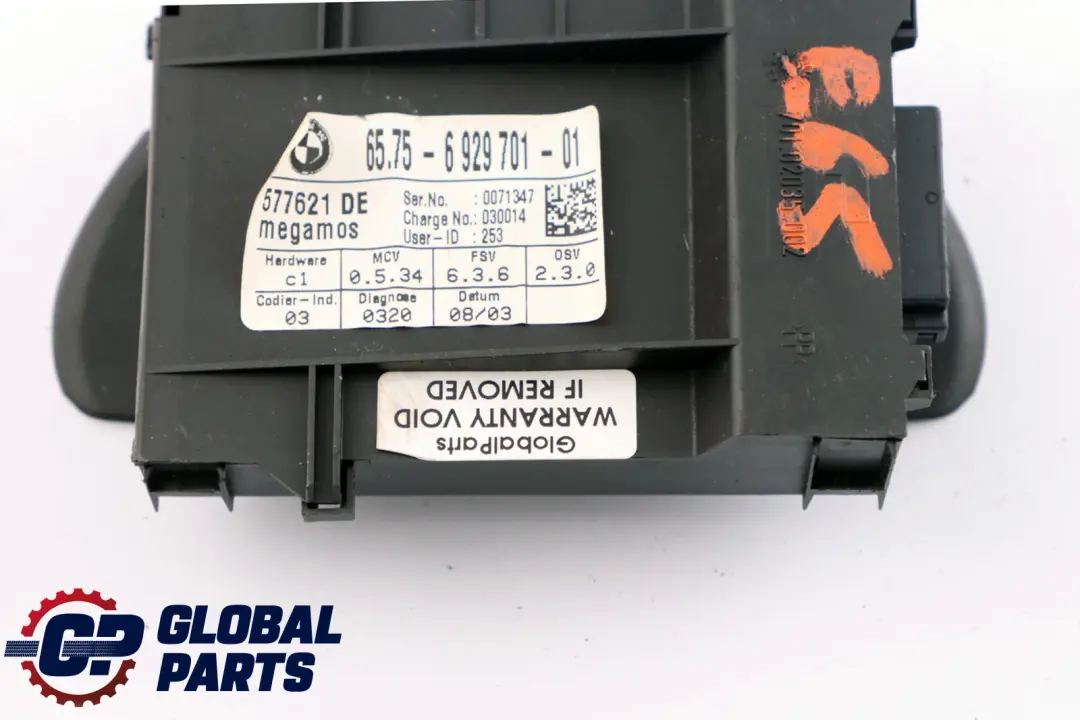 Sistema de Alarma Ultra Sonic Módulo 6575 para BMW E65 E66 con número de pieza 6929701 BMW E65 E66 Sistema de Alarma Ultra Sonic Módulo 6575 - SKU 6929701 - Número de pieza 6929701