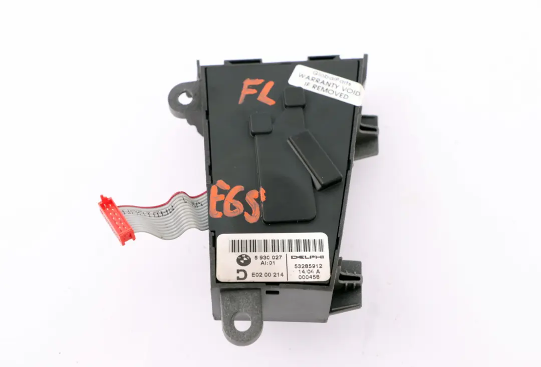 Switch Memory Seat Heating Left N/S BMW E65 E66 - SKU 6930027 - Part number 6930027