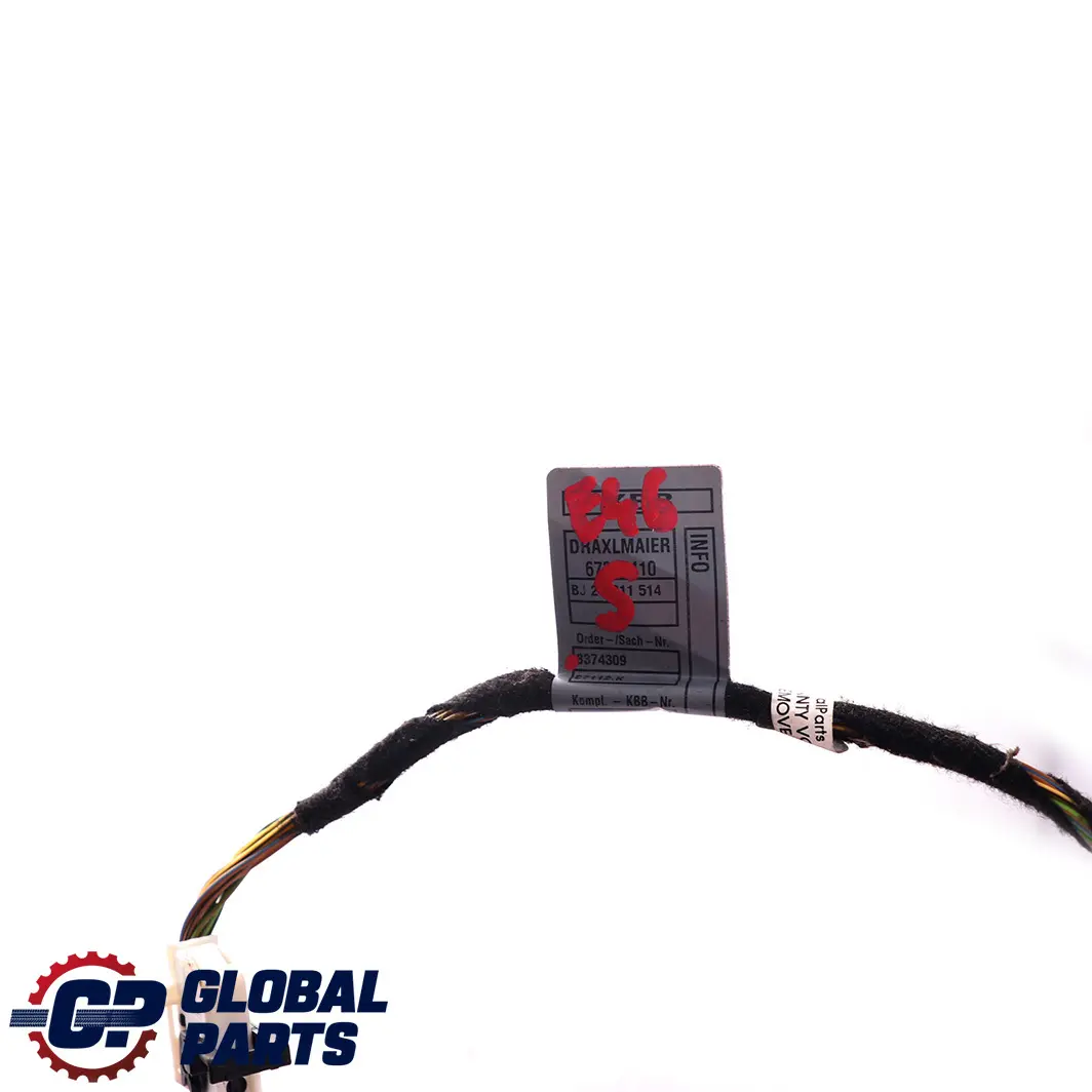 Bumper PDC Cables Wiring Loom Set 8374309 to BMW 3 Series E46 Saloon Rear with Part number 6930771 BMW 3 Series E46 Saloon Rear Bumper PDC Cables Wiring Loom Set 8374309 - SKU 6930771 - Part number 6930771