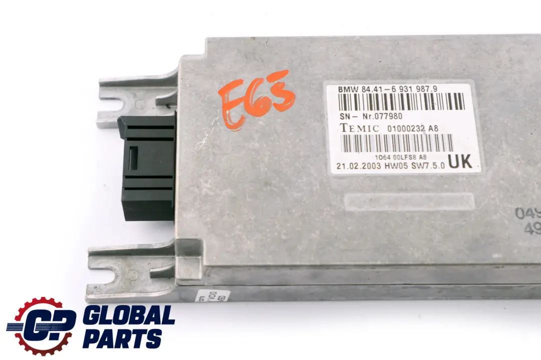 BMW 7 Series E65 E66 E67 Control Unit Voice Input System Module - SKU 6931987 - Part number 84416931987