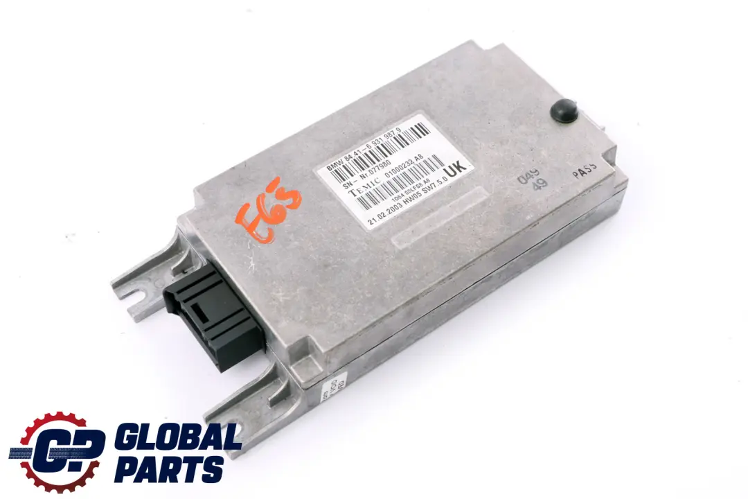 Unidad De Control Modulo De Sistema De Entrada De Voz para BMW E65 E66 E67 con número de pieza 84416931987 BMW E65 E66 E67 Unidad De Control Modulo De Sistema De Entrada De Voz - SKU 6931987 - Número de pieza 84416931987