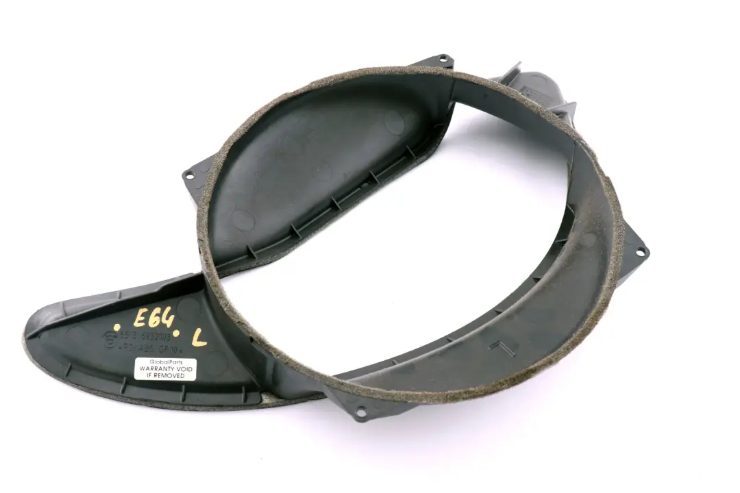 Schallführung Lautsprecher links für BMW E64 mit Teilenummer 6932003 BMW E64 Schallführung Lautsprecher links - SKU 6932003 - Teilenummer 6932003