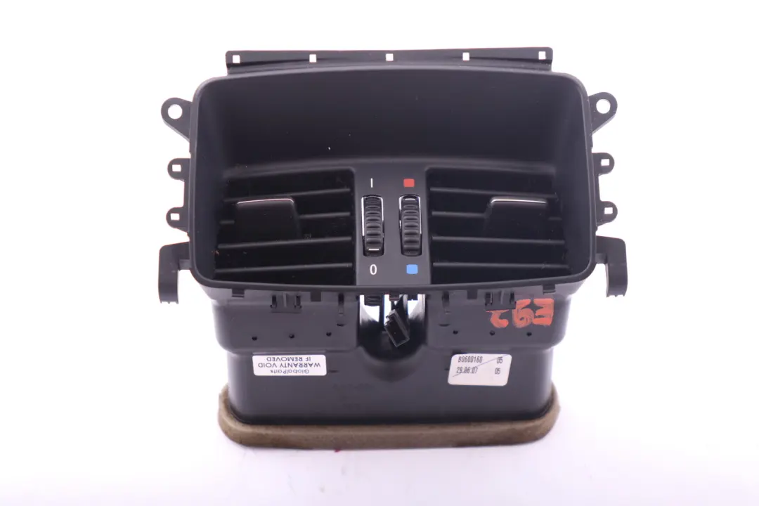 BMW 3 Series E92 E93 Rear Centre Console Fresh Air Grille Vent Black - SKU 6932023 - Part number 6932023