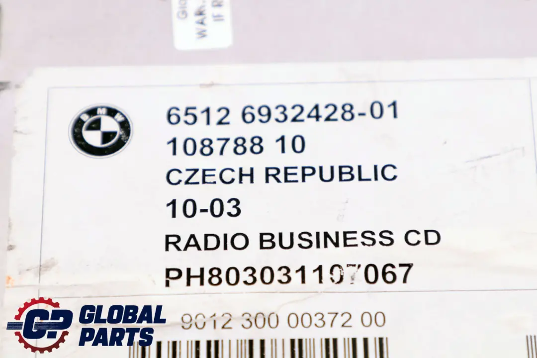 Radio Business CD Player 6512 BMW X3 Z4 Serie E83 E85 E86 - SKU 6932428 - Número de pieza 6932428