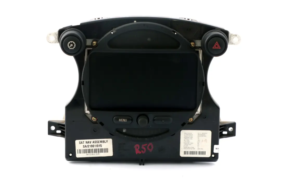 Mini R50 R52 Sat Nav GPS Satellite Navigation Dashboard Display Head - SKU 6932510 - Part number 6932510