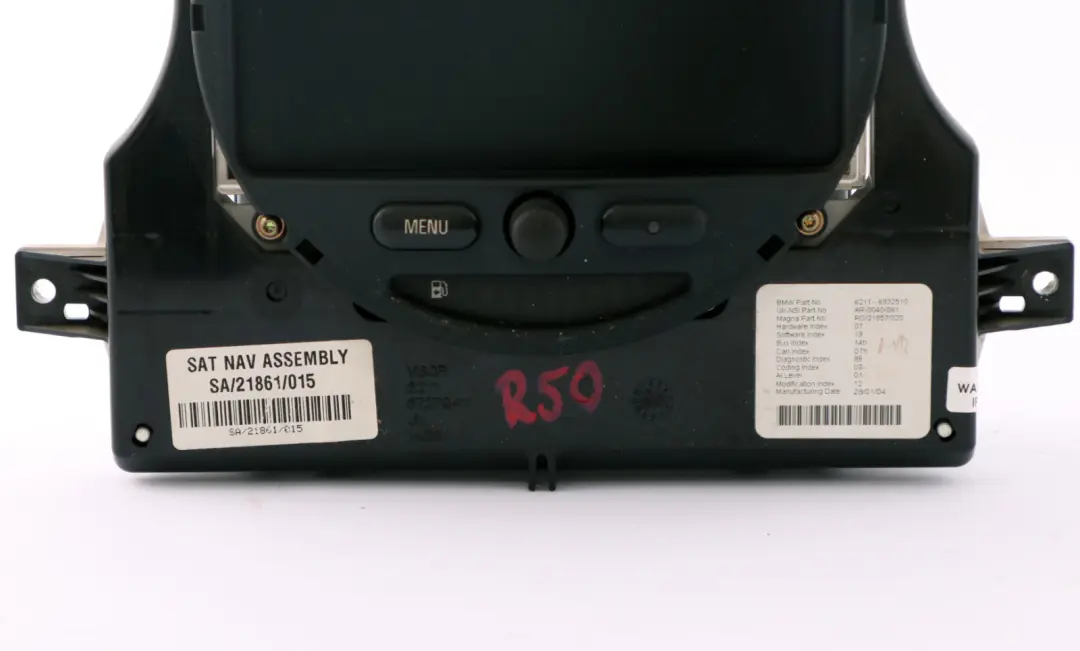 Mini R50 R52 Sat Nav GPS Satellite Navigation Dashboard Display Head - SKU 6932510 - Part number 6932510