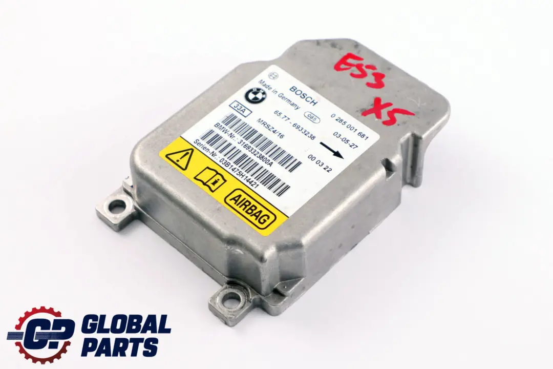 Unidad de Control del Airbag Lateral Módulo ECU para BMW 3 X5 Serie E46 E53 con número de pieza 6933238 BMW 3 X5 Serie E46 E53 Unidad de Control del Airbag Lateral Módulo ECU - SKU 6933238 - Número de pieza 6933238