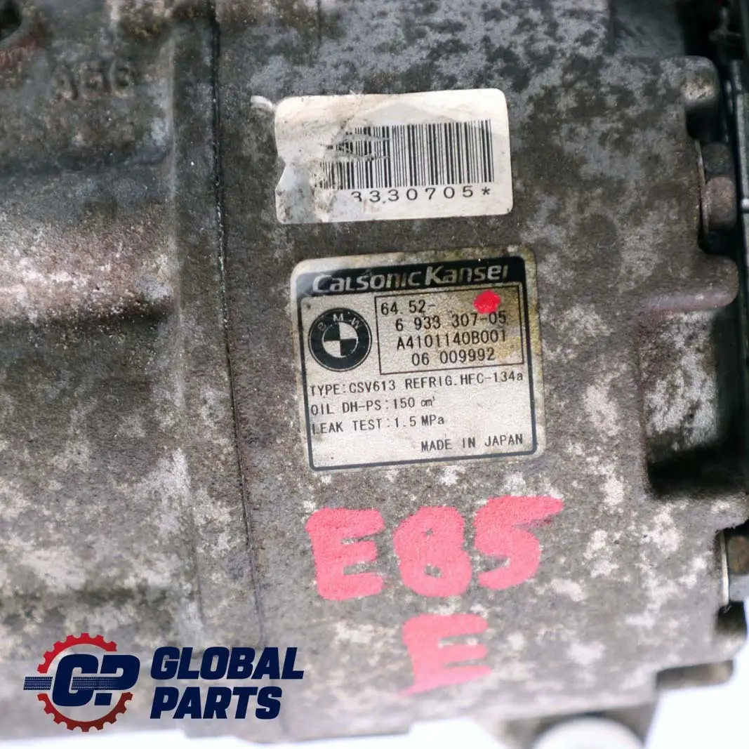 N52 A/C Compresor Aire Acondicionado Bomba para BMW Serie Z4 E85 E86 con número de pieza 6933307 BMW Serie Z4 E85 E86 N52 A/C Compresor Aire Acondicionado Bomba - SKU 6933307 - Número de pieza 6933307