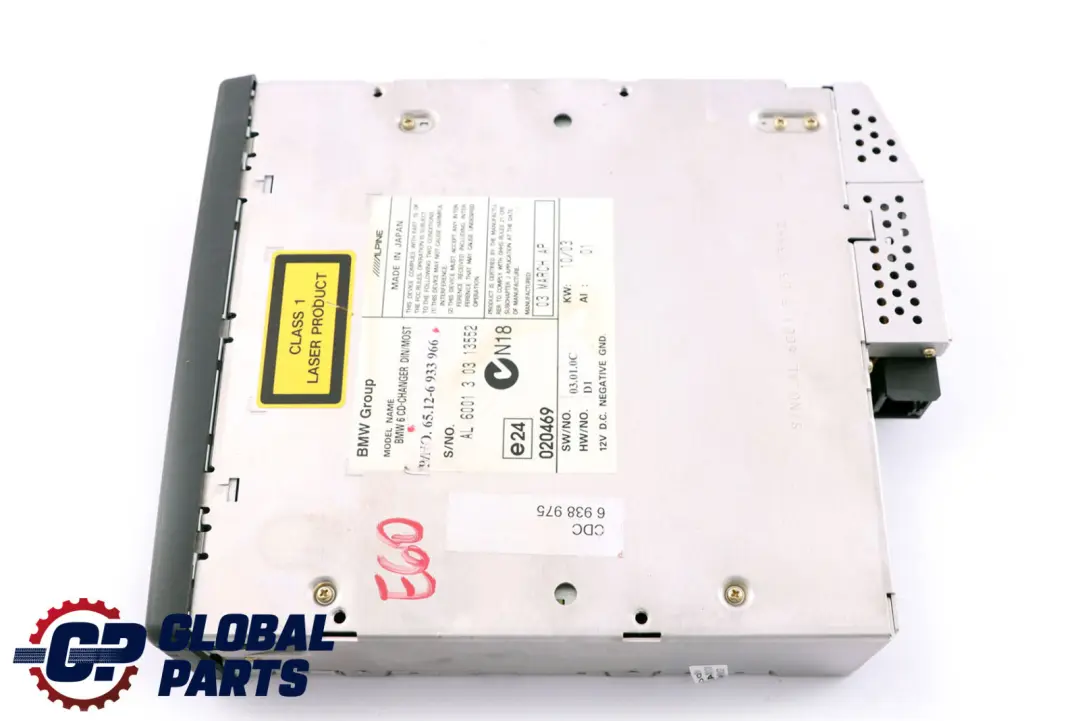 BMW 5 6 Series E60 E61 E63 6-DISC Compact CD Changer Without Magazine - SKU 6933966 - Part number 6933966
