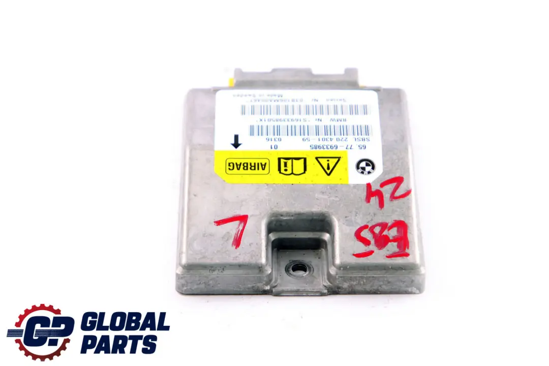 Sensore airbag montante B sinistro per BMW Z4 E85 con numero di parte 6933985 BMW Z4 E85 Sensore airbag montante B sinistro - SKU 6933985 - Numero di parte 6933985