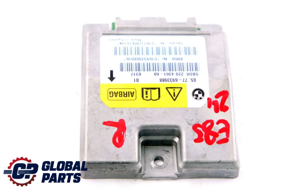 Sensore Airbag montante B destro per BMW Z4 E85 con numero di parte 6933988 BMW Z4 E85 Sensore Airbag montante B destro - SKU 6933988 - Numero di parte 6933988