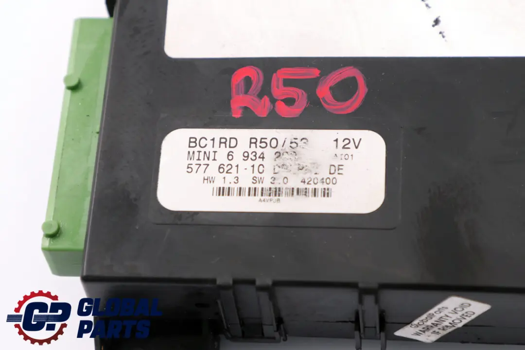 Unidad Control Carrocería Módulo Controlador BCM BC1RD para Mini R50 R53 con número de pieza 6934293 Mini R50 R53 Unidad Control Carrocería Módulo Controlador BCM BC1RD - SKU 6934293 - Número de pieza 6934293