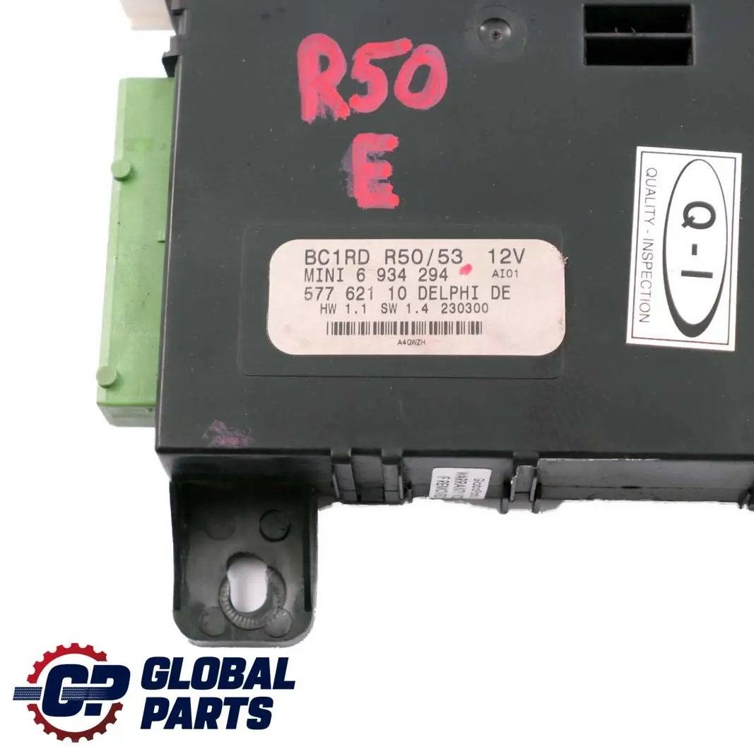 Grundmodul BC1 RD BCM für BMW Mini Cooper One R50 R53 mit Teilenummer 6934294 BMW Mini Cooper One R50 R53 Grundmodul BC1 RD BCM - SKU 6934294 - Teilenummer 6934294