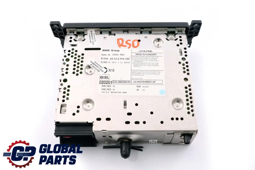  *BMW Mini Cooper One R50 R53 Radio Boost CD Spieler - SKU 6934348 - Teilenummer 6941510