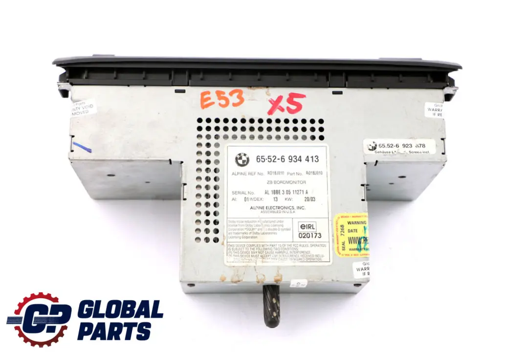 BMW X5 Series E53 Ordinateur de bord, système de navigation, écran large - SKU 6934413 - Numéro de pièce 6934413