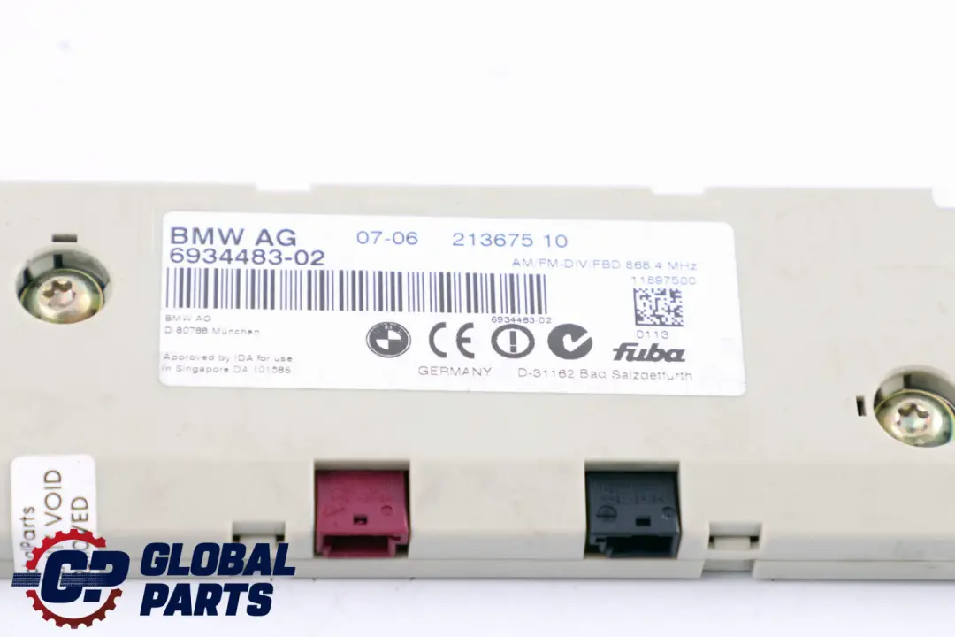 BMW Serie 6 E63 E63N LCI Antena Amplificador Diversity 868 MHZ - SKU 6934483 - Número de pieza 6934483