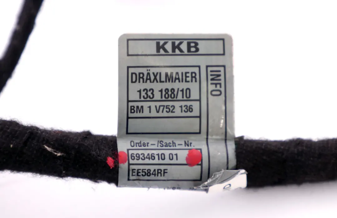 BMW Z4 E85 Prawa Wiązka Kabel Drzwi Prawy Przód - SKU 6934610 - Numer Części 6934607