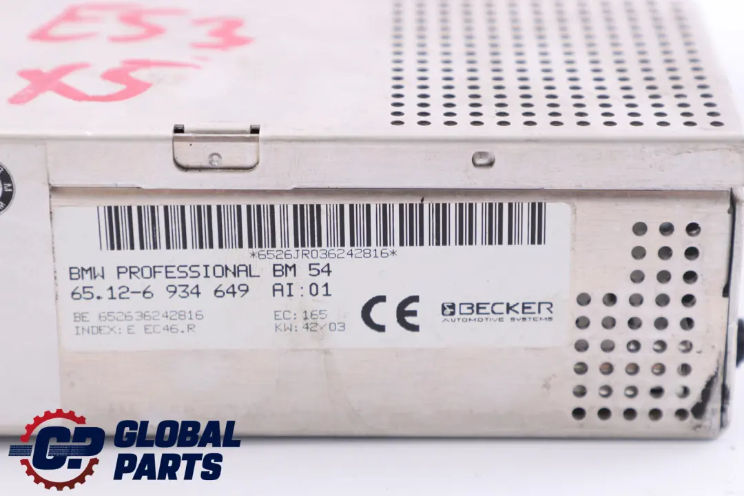 E53BMW Radio Profesional TMC Becker para BMW E39 E46 con número de pieza 6976964 BMW E39 E46 E53BMW Radio Profesional TMC Becker - SKU 6934649 - Número de pieza 6976964