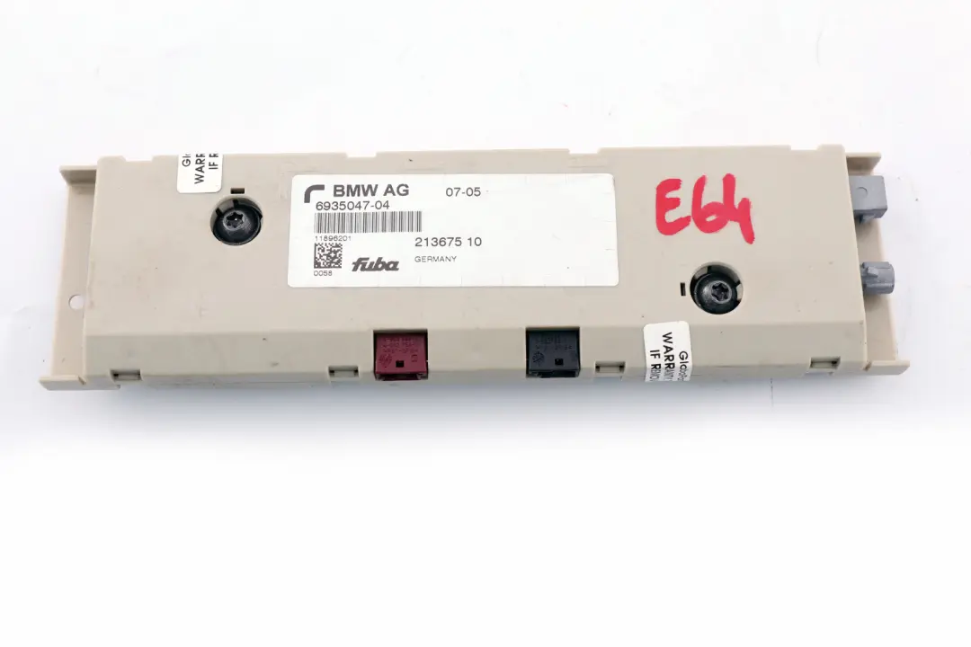 E64N LCI Antena Amplificador Diversity Módulo para BMW E64 con número de pieza 9187673 BMW E64 E64N LCI Antena Amplificador Diversity Módulo - SKU 6935047 - Número de pieza 9187673