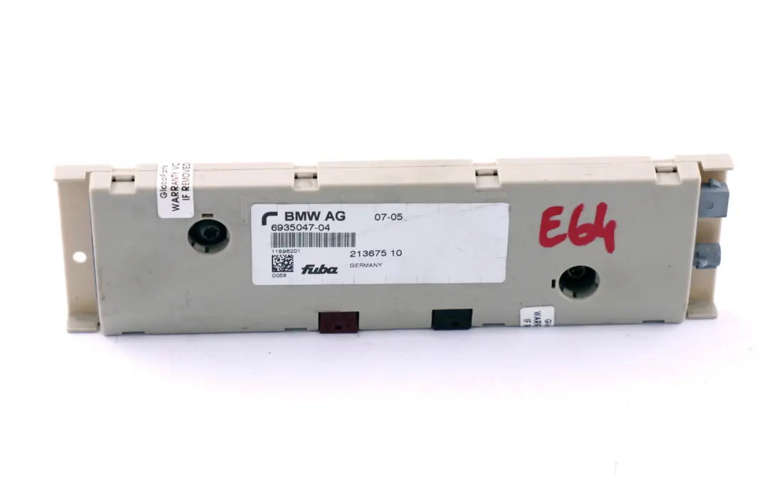 E64N LCI Antenne Antennenverstärker Diversity Modul für BMW E64 mit Teilenummer 9187673 BMW E64 E64N LCI Antenne Antennenverstärker Diversity Modul - SKU 6935047 - Teilenummer 9187673