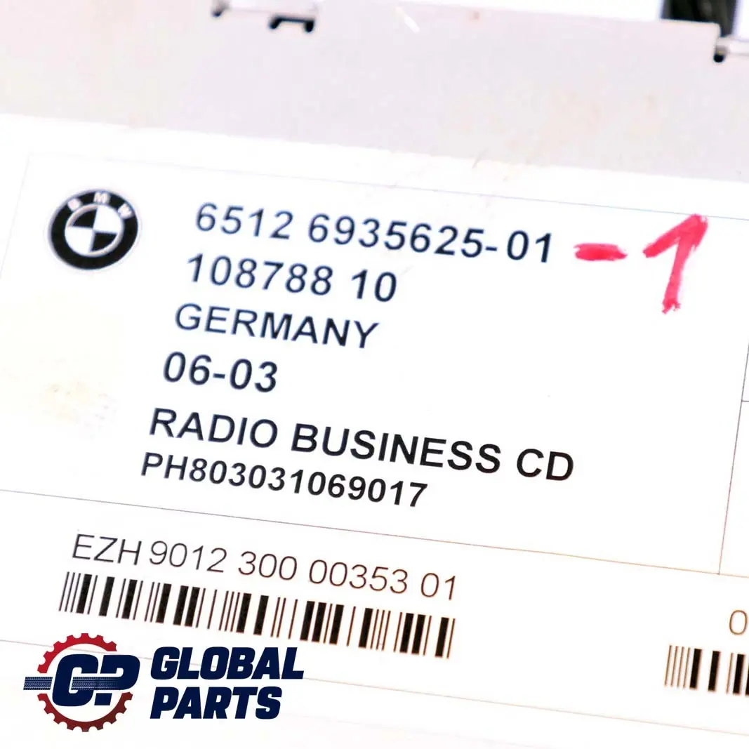 Radio Business CD Autoradio 6512 für BMW X3 Z4 E83 E85 E86 mit Teilenummer 6935625 BMW X3 Z4 E83 E85 E86 Radio Business CD Autoradio 6512 - SKU 6935625-1 - Teilenummer 6935625