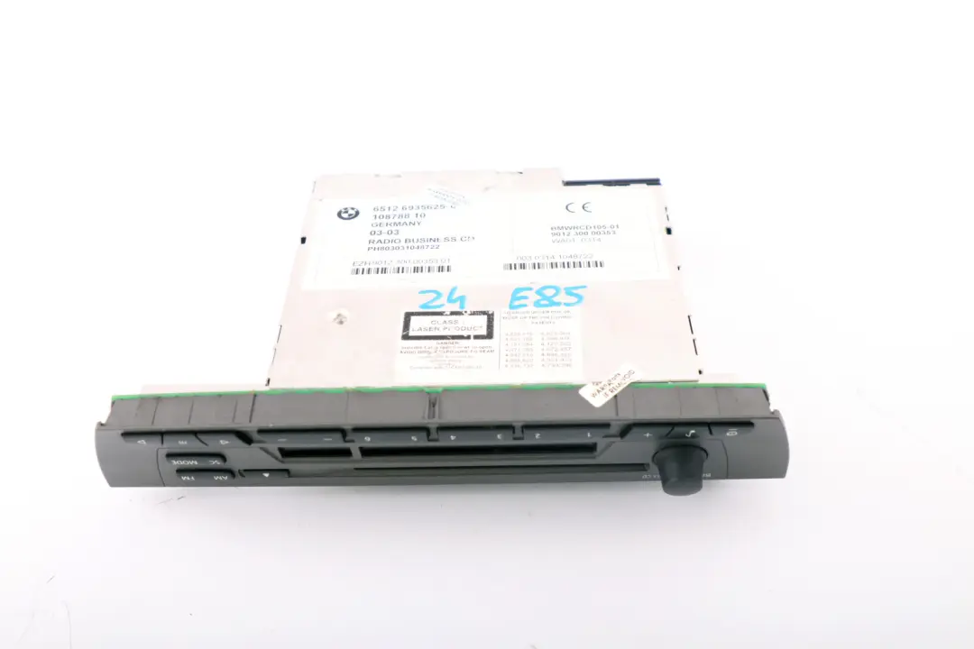 Autoradio Business CD Player 6512 per BMW X3 E83 Z4 E85 E86 con numero di parte 6935625 BMW X3 E83 Z4 E85 E86 Autoradio Business CD Player 6512 - SKU 6935625 - Numero di parte 6935625