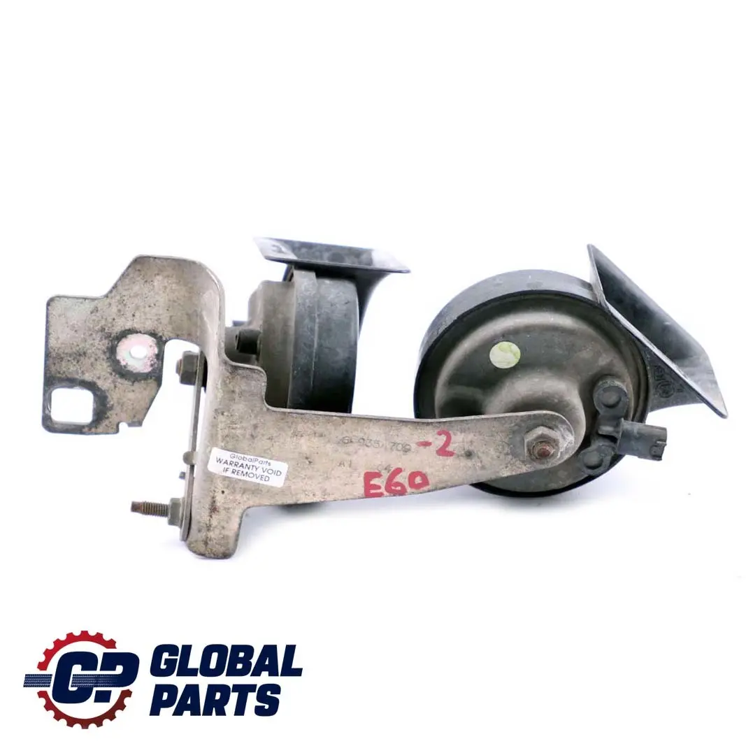 Low High Tone Horn Set Bracket to BMW 5 Series E60 E61 E63 E64 with Part number 6935709 BMW 5 Series E60 E61 E63 E64 Low High Tone Horn Set Bracket - SKU 6935709-2 - Part number 6935709