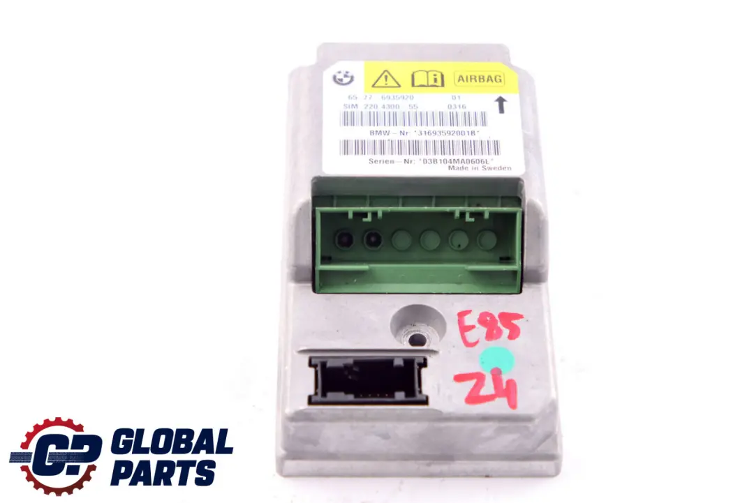 Module de commande d'airbag de porte côté conducteur pour BMW Z4 E85 à propos du numéro de pièce 6935920 BMW Z4 E85 Module de commande d'airbag de porte côté conducteur - SKU 6935920 - Numéro de pièce 6935920