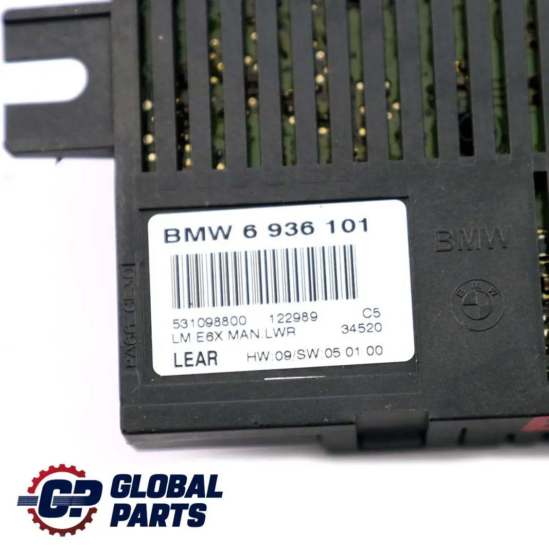 Light Control Module Unit Lear LM E6X MAN LWR to BMW 5 Series E60 with Part number 6936101 BMW 5 Series E60 Light Control Module Unit Lear LM E6X MAN LWR - SKU 6936101 - Part number 6936101