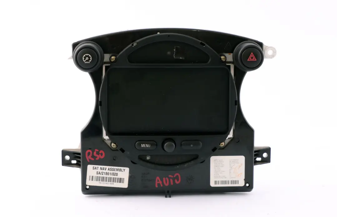 Sat Nav GPS Satellite Navigation Dashboard Display Head to Mini R50 R52 with Part number 6972084 Mini R50 R52 Sat Nav GPS Satellite Navigation Dashboard Display Head - SKU 6936281 - Part number 6972084