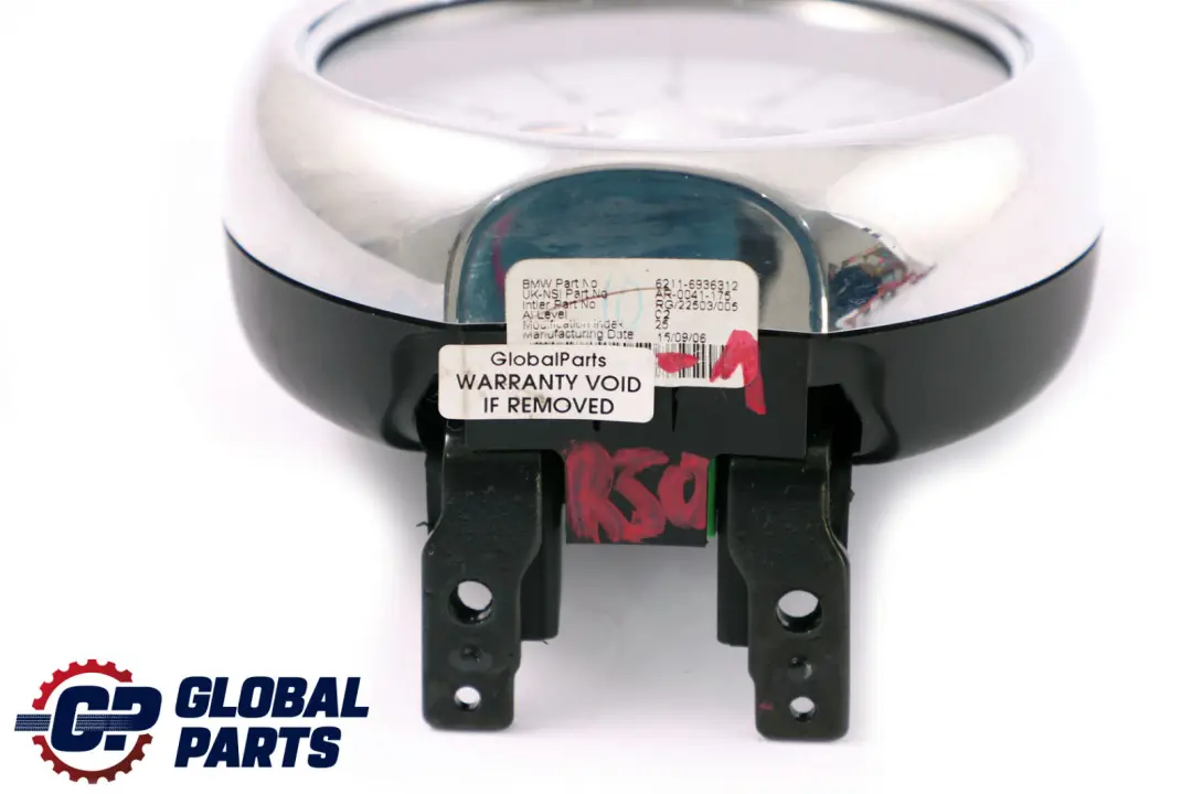Tachometer Revolution Counter Chrome to BMW Mini Cooper R50 R52 R53 Cabrio with Part number 6936312 BMW Mini Cooper R50 R52 R53 Cabrio Tachometer Revolution Counter Chrome - SKU 6936312-1 - Part number 6936312