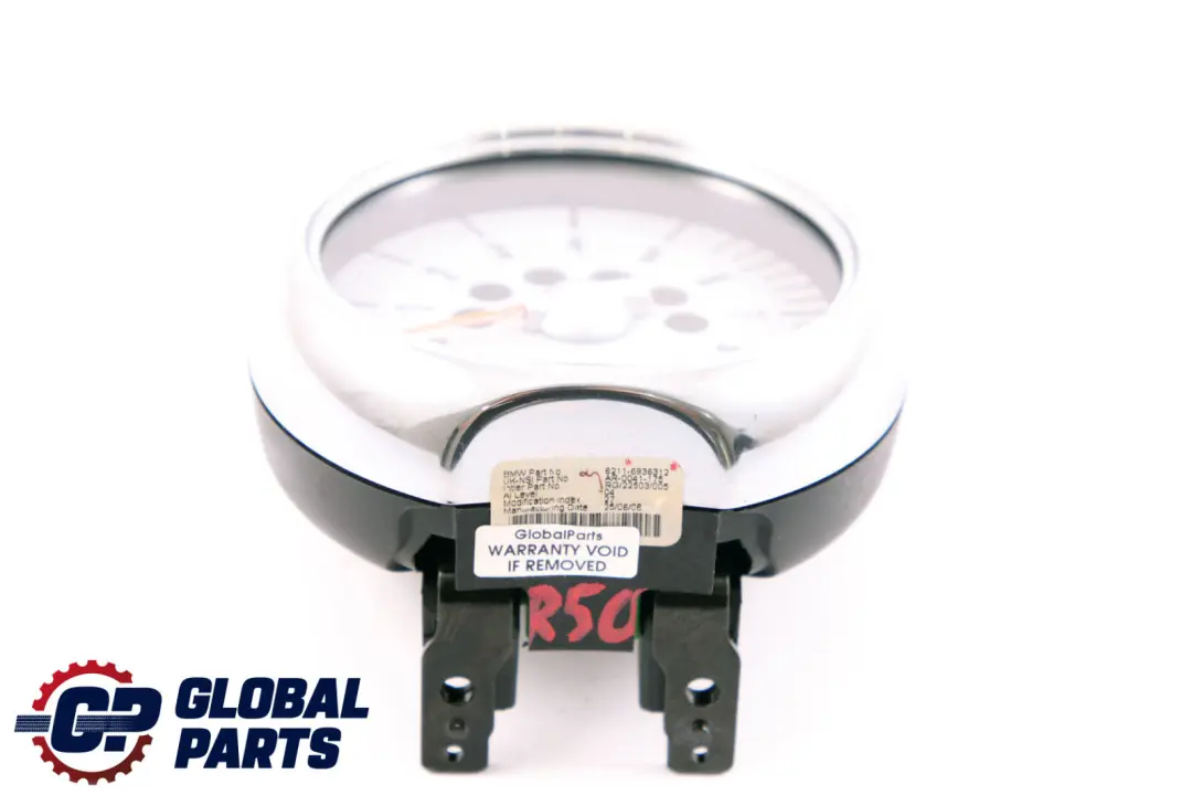 Cuentarrevoluciones Cabrio Cromado para Mini Cooper R50 R52 R53 con número de pieza 6936312 Mini Cooper R50 R52 R53 Cuentarrevoluciones Cabrio Cromado - SKU 6936312 - Número de pieza 6936312
