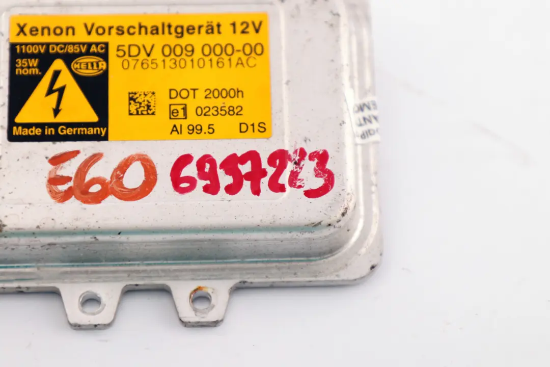 Unità Di Controllo Luce Xenon 5DV 009 000-00 per BMW E60 E61 E65 X5 E70 X6 E71 con numero di parte 6937223 BMW E60 E61 E65 X5 E70 X6 E71 Unità Di Controllo Luce Xenon 5DV 009 000-00 - SKU 6937223 - Numero di parte 6937223