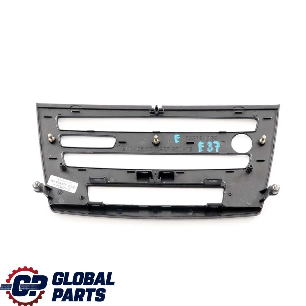 Couverture Capot Radio Tableau de Bord Cadre / Revetement pour BMW 1 E81 E87 à propos du numéro de pièce 6937270 BMW 1 E81 E87 Couverture Capot Radio Tableau de Bord Cadre / Revetement - SKU 6937270 - Numéro de pièce 6937270