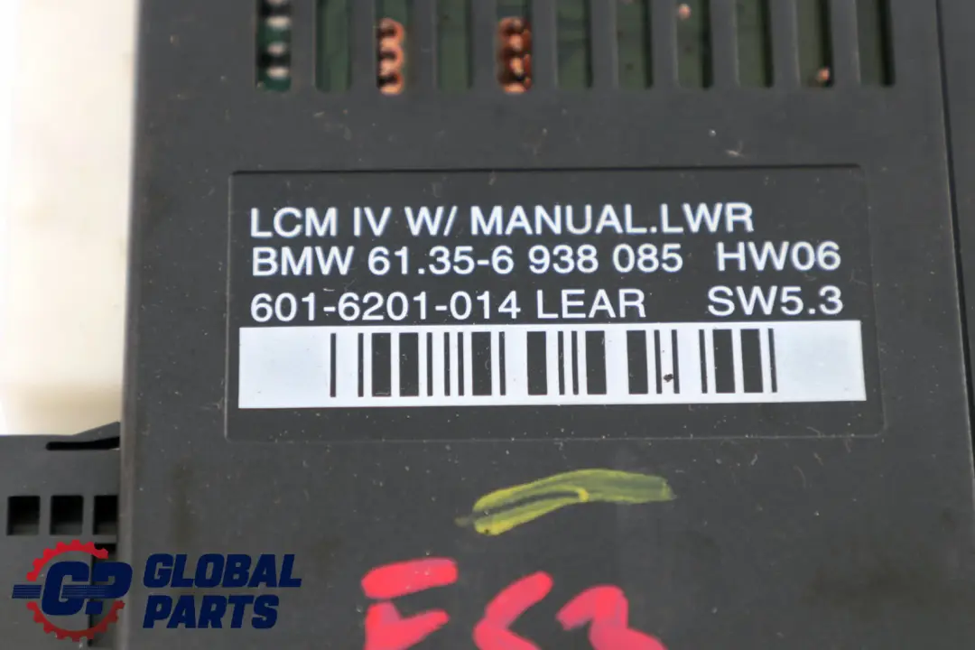 Light Check Module Control Unit ECU Lear LCM IV LWR to BMW X5 Series E53 with Part number 6938085 BMW X5 Series E53 Light Check Module Control Unit ECU Lear LCM IV LWR - SKU 6938085 - Part number 6938085