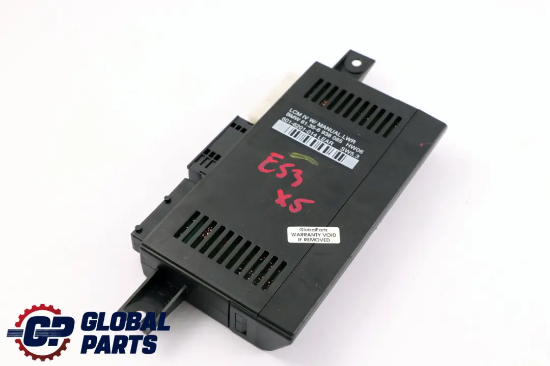 Light Check Module Control Unit ECU Lear LCM IV LWR to BMW X5 Series E53 with Part number 6938085 BMW X5 Series E53 Light Check Module Control Unit ECU Lear LCM IV LWR - SKU 6938085 - Part number 6938085