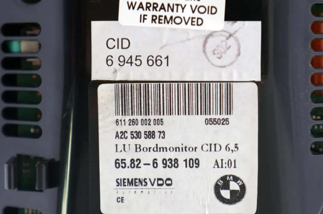 BMW 3 5 6 Series E60 E63 E90 E91 LCI Dashboard Dash Monitor Display Screen 6,5 - SKU 6938109 - Part number 6938109